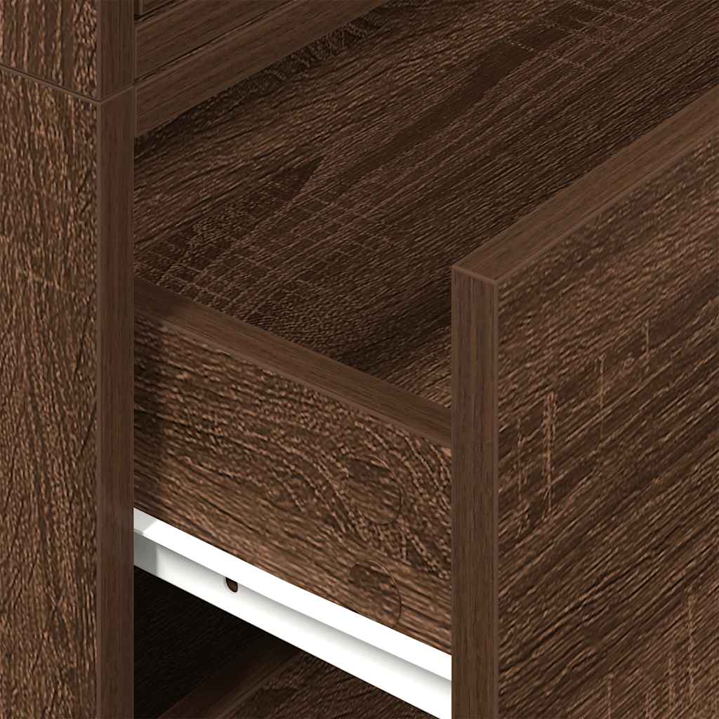 Cabinets with 2 Drawers 2 pcs Brown Oak 60x31x40 cm Engineered Wood